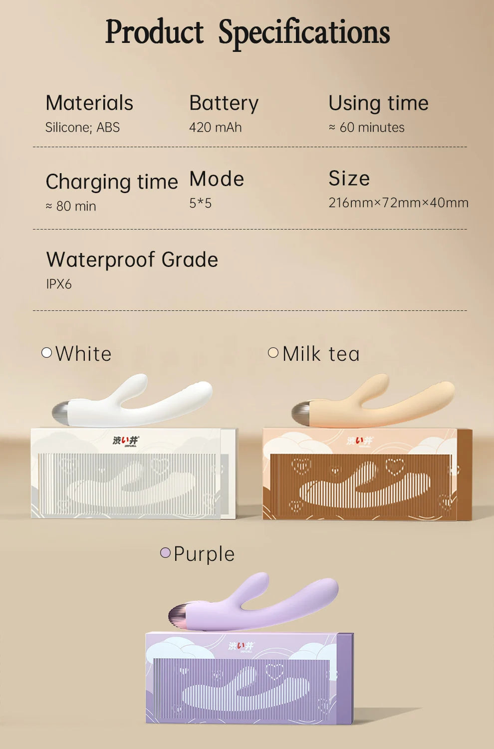 DRY WELL Rabbit Vibrator with Unique Patting Function Clitoris Stimulator Dildo with 10 Powerful Modes Dual Motor Stimulator luvshop24