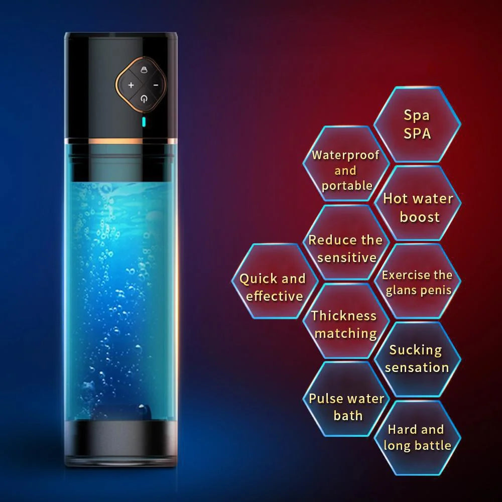 Water Penis Enlarge Vacuum Pump Sex Toys Male Electric Penis Enlargement Extend Pump Automatic Suction Stronger Bigger Erections luvshop24