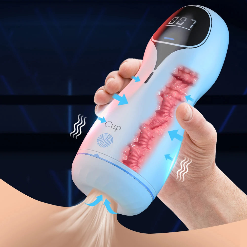 Powerful Sucking Masturbation Cup Realistic Anal Vagina Pocket Pussy Blowjob Massager Male Masturbator Sex Toys for Men 18+ luvshop24