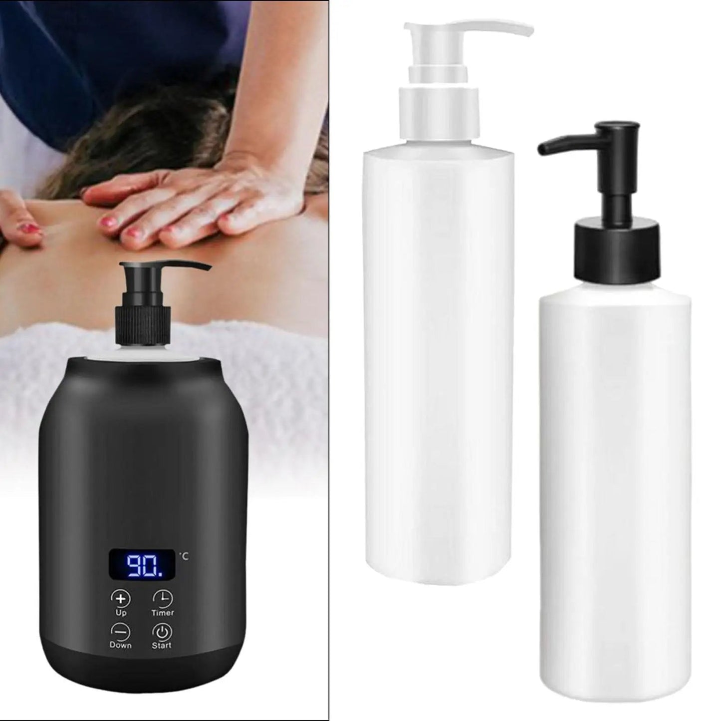 Massage Oil Bottle Multipurpose for Salon SPA for Cream Lotion Massage Tools Professional Portable Oil Bottle Warmer Accessory luvshop24