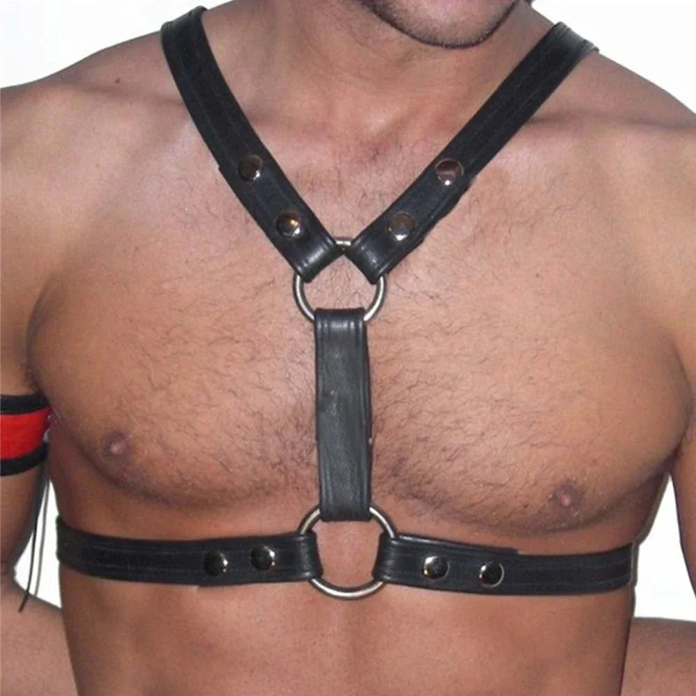 Men's Sexual Body Chest Harness Belt Lingerie Sexy Faux Leather Harness Bondage Strap Gay Male Fetish Punk Rave Costumes for Sex luvshop24