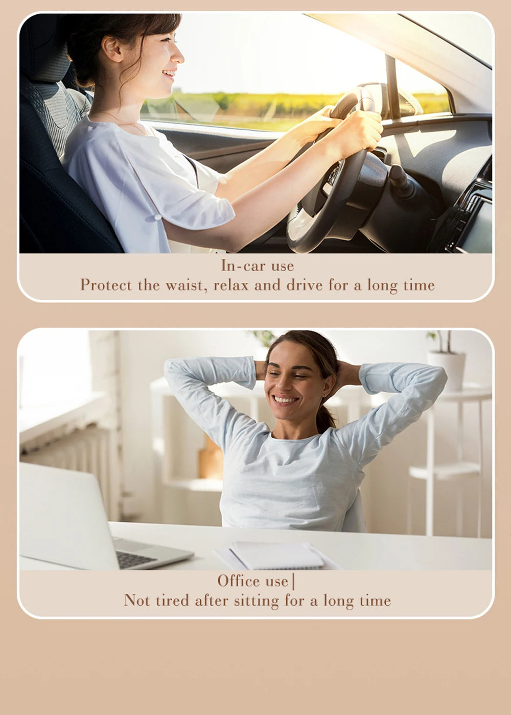 Portable Massager, Waist Massager, Full-body Muscle Relaxer, Car-portable Backrest Vibration Comfort Massager luvshop24