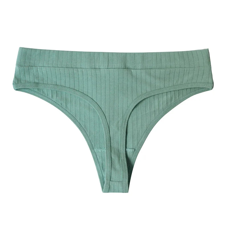 3pcs Cotton Women's Thong Panties Breathable Low Waist Seamless Underwear Sexy Female Lady Comfortable Solid Color G-String luvshop24