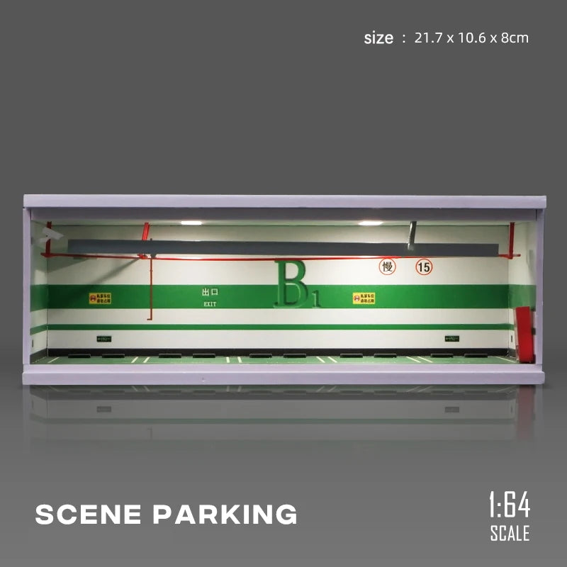 1/64 Garage scene Model Scene with Light Version Simulation Model Scene Decoration Collect (Excluding dolls and car models) luvshop24