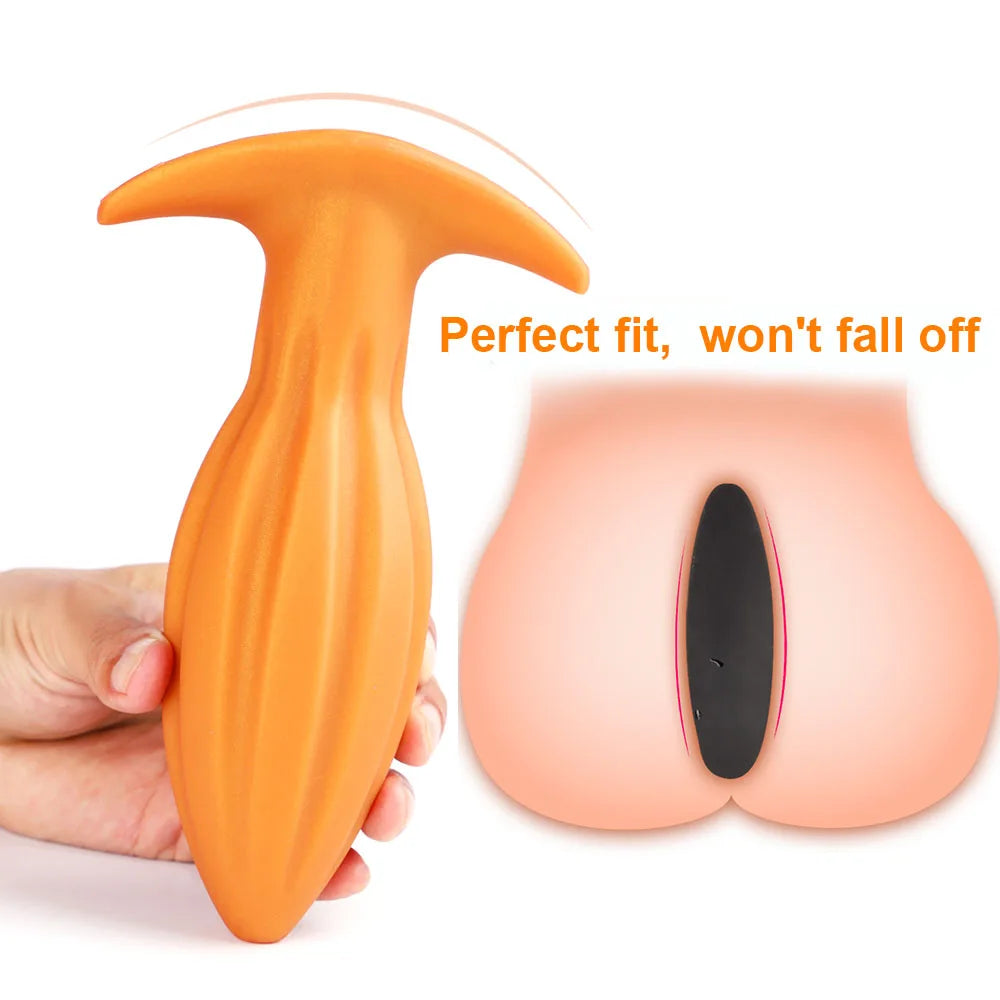 Soft Anal Plugs for Gay Men Prostate Massage Liquid Silicone 35-80mm Huge Butt Plug Anal Training Comfortable To Wear But Plug luvshop24