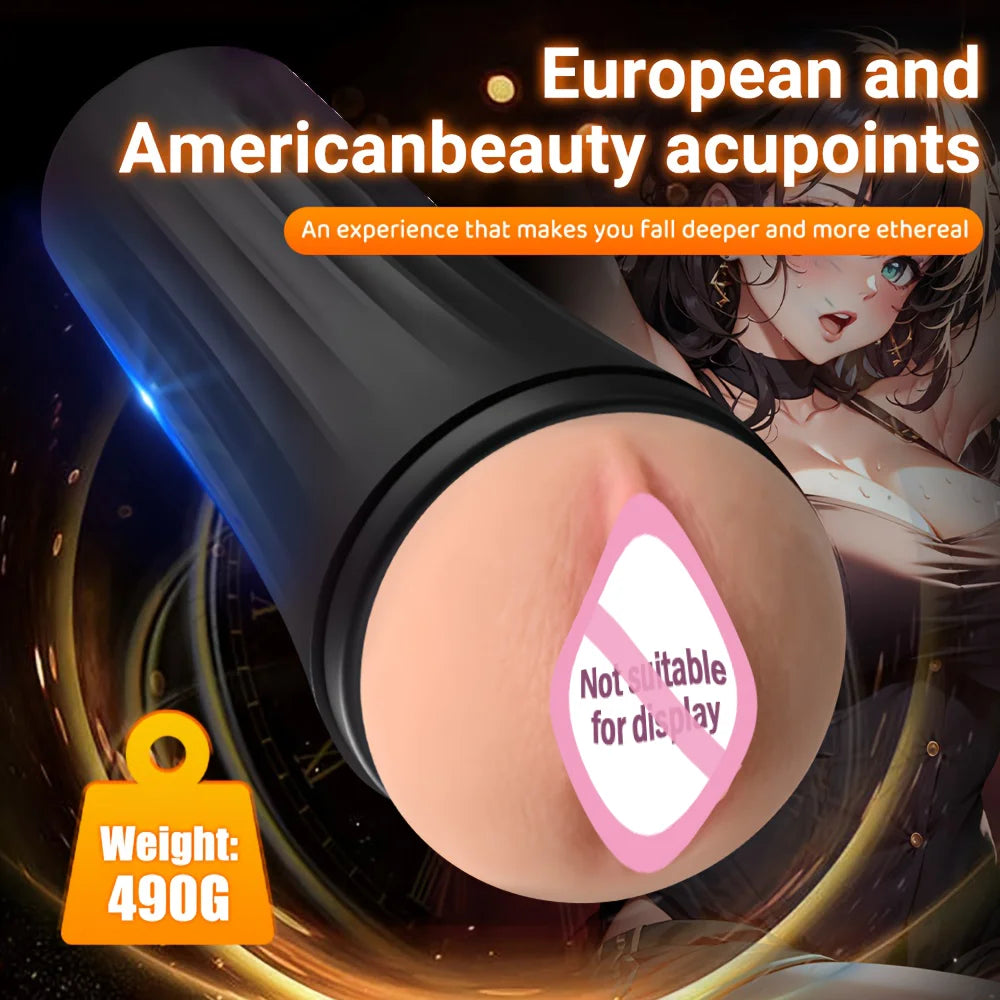 Male Masturbator Cup Adult Erotic Toys Realistic Rubber Vagina Penetration Soft Pocket Pussy Deep Throat Sexy Toys for Man luvshop24