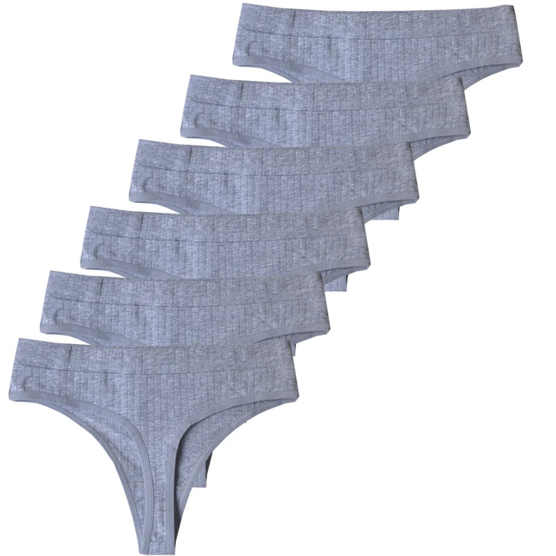 3pcs Cotton Women's Thong Panties Breathable Low Waist Seamless Underwear Sexy Female Lady Comfortable Solid Color G-String luvshop24