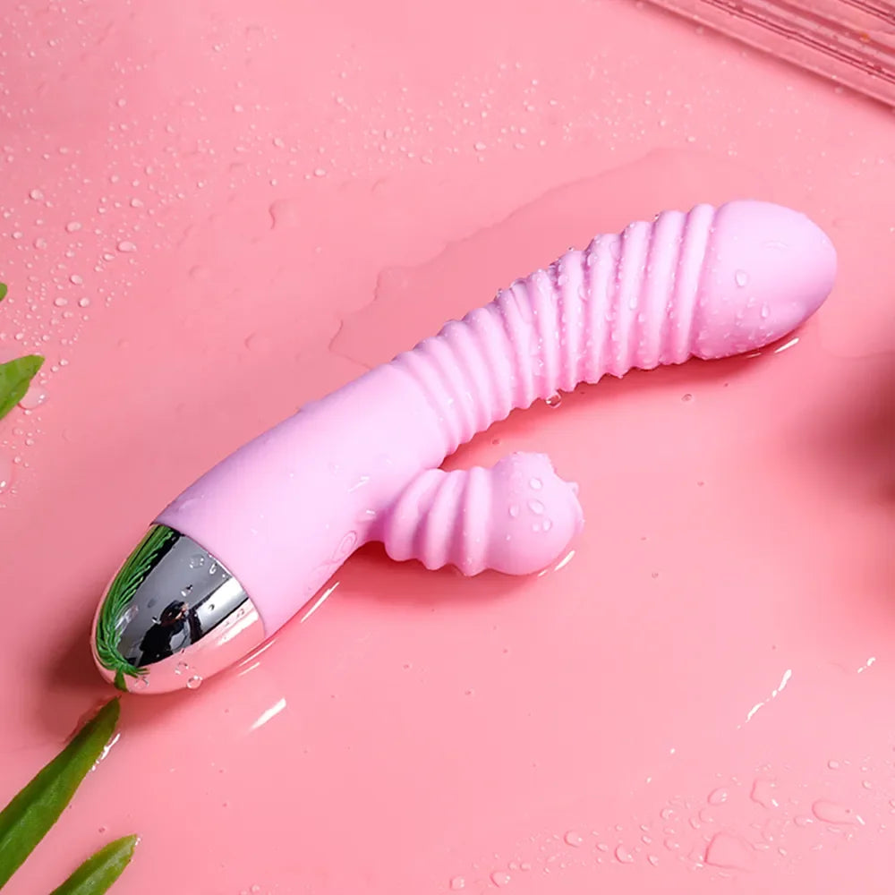 Vibrator For Women 2 In 1 Licking Machine Clitoris Stimulator G-Spot Powerful Vibro Dildo Wand Female Clit Sucker Adult Sex Toys luvshop24