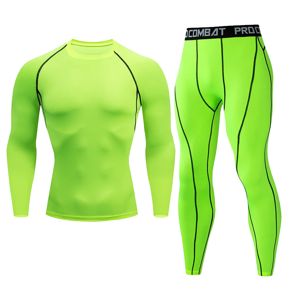 1pcs Men Long-sleeved Thermal Underwear Male Tight Fitting Fast Dry Elastic Fitness Suit Set Man Autumn Winter Sprots Wear luvshop24