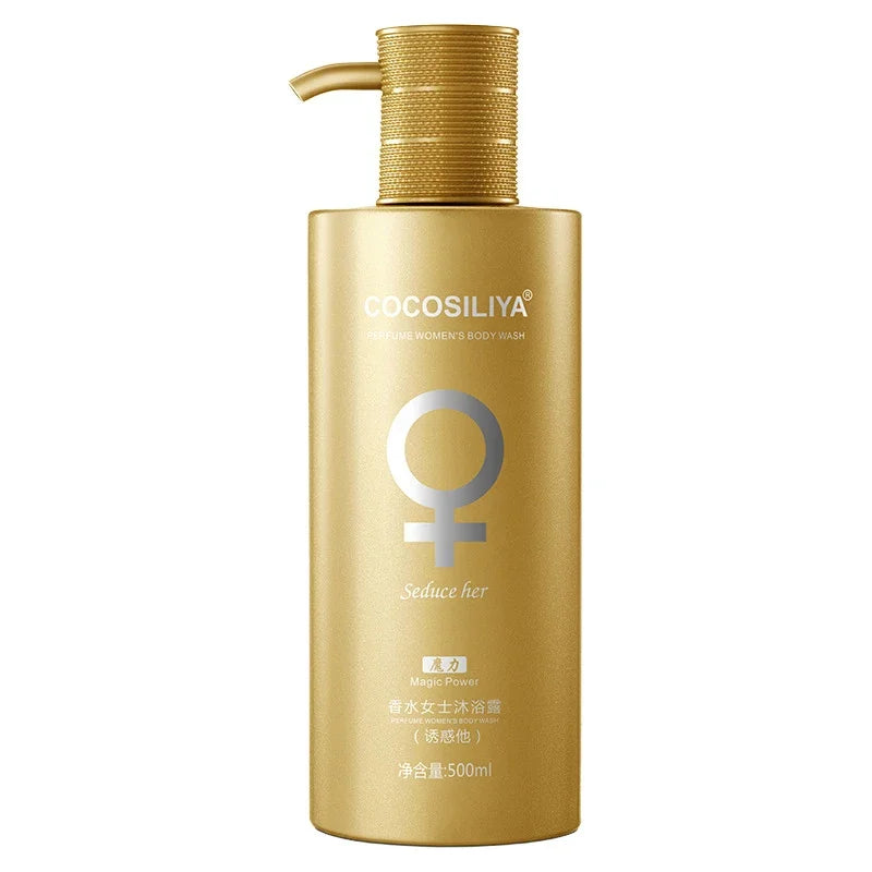 500ML Pheromone Shower Gel,Deep Cleaning Glamour Lure Bath Lotion with Charming Seductive Fragrance,For Man to Attract Woman luvshop24