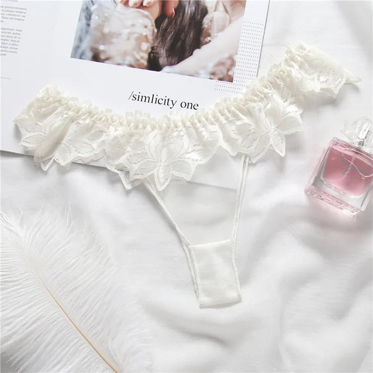 Lace Sexy Thongs Transparent Women's Underwear Cotton Crotch Hollow Out Traceless Panties Seamless Low Waist Seamless Briefs luvshop24