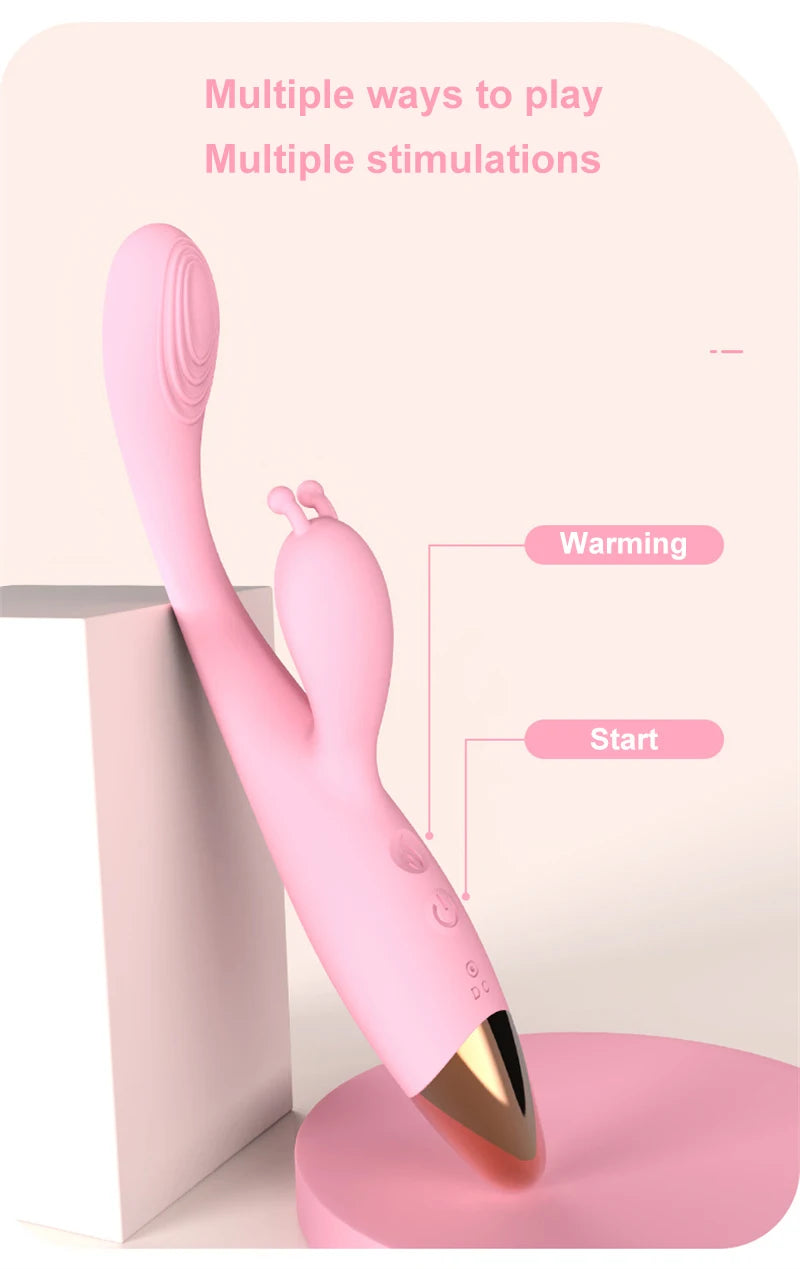 Rabbit Vibrator for Women Powerful vibrating AV Magic Wand G Spot Clitoris Stimulator Vagina Nipple Massage Dildo Masturbator luvshop24