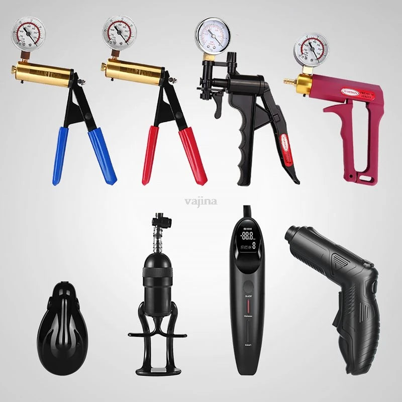 Electric Manual Vacuum Pump Penis Pump/Anal Pump For Adult Negative Pressure Exercise Suction Pressure Gauge Handle Accessory luvshop24