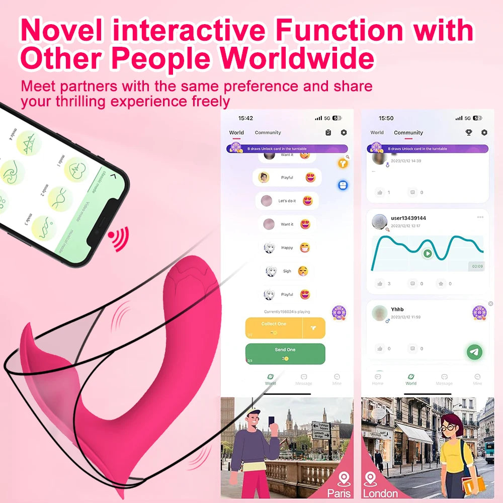Bluetooth Wearable Vibrator G Spot Clitorial Vaginal Massage Masturbator Vibrador Feminino Sex Toys For Women Vibrating Panties luvshop24