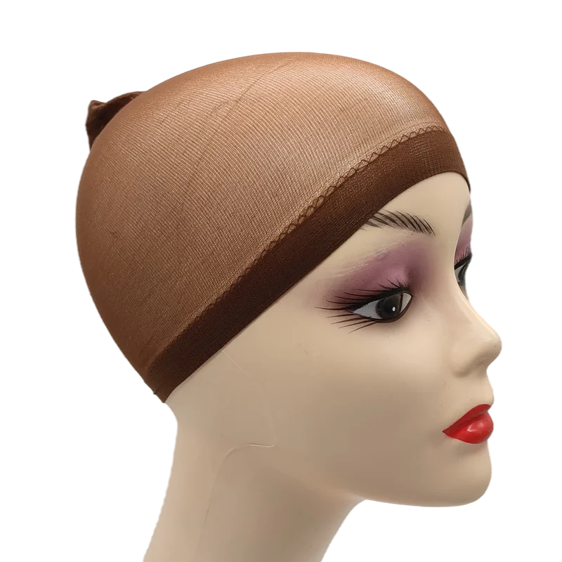 2pcs/Bag Top Stocking Wig Cap Hair Net For Weave Hair Wig Nets Black Brown Stretch Mesh Wig Cap For Making Wigs luvshop24