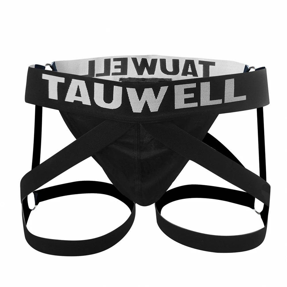 TAUWELL Mens Sexy Underwear Jockstrap Thong Bondage Lingerie Lowrise Briefs Leg Belt Thongs G-string Male Panties Gay Underpants luvshop24