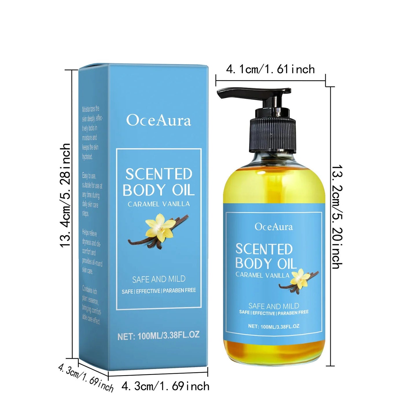 Vanilla Body Massage Oil Improve Moisturizing Relieve Stress Strengthen Nourishing Muscle Relaxing Body SPA Plant Essential Oils luvshop24