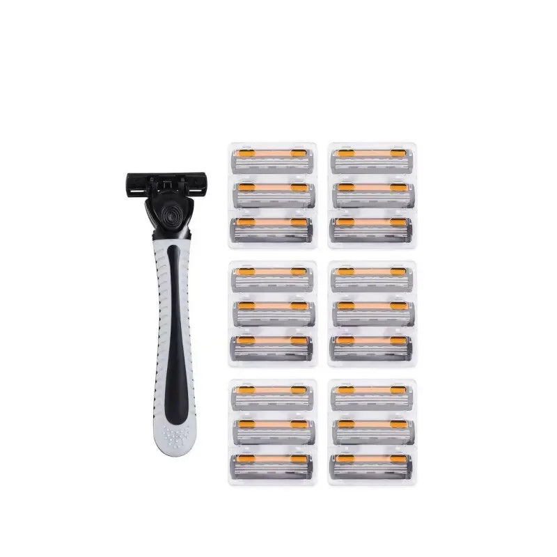 Shaver Brand New Design Men Razor Shaving Three Layer Shaver Reusable Razor Imported Blade Multi Tool Head Change luvshop24
