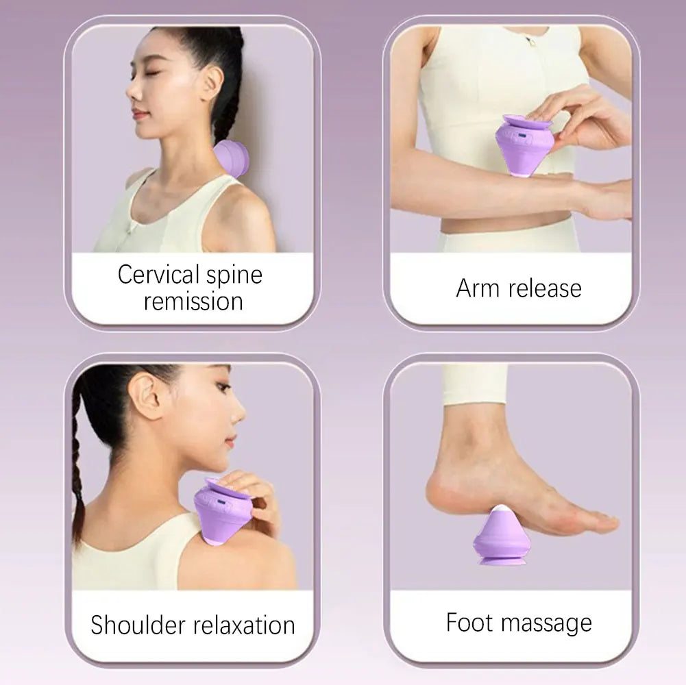 Silicone Massager Ball USB Rechargeable Vibrating Massage Ball Fitness Muscle Waist Back Relaxation Massager For Pain Relief luvshop24
