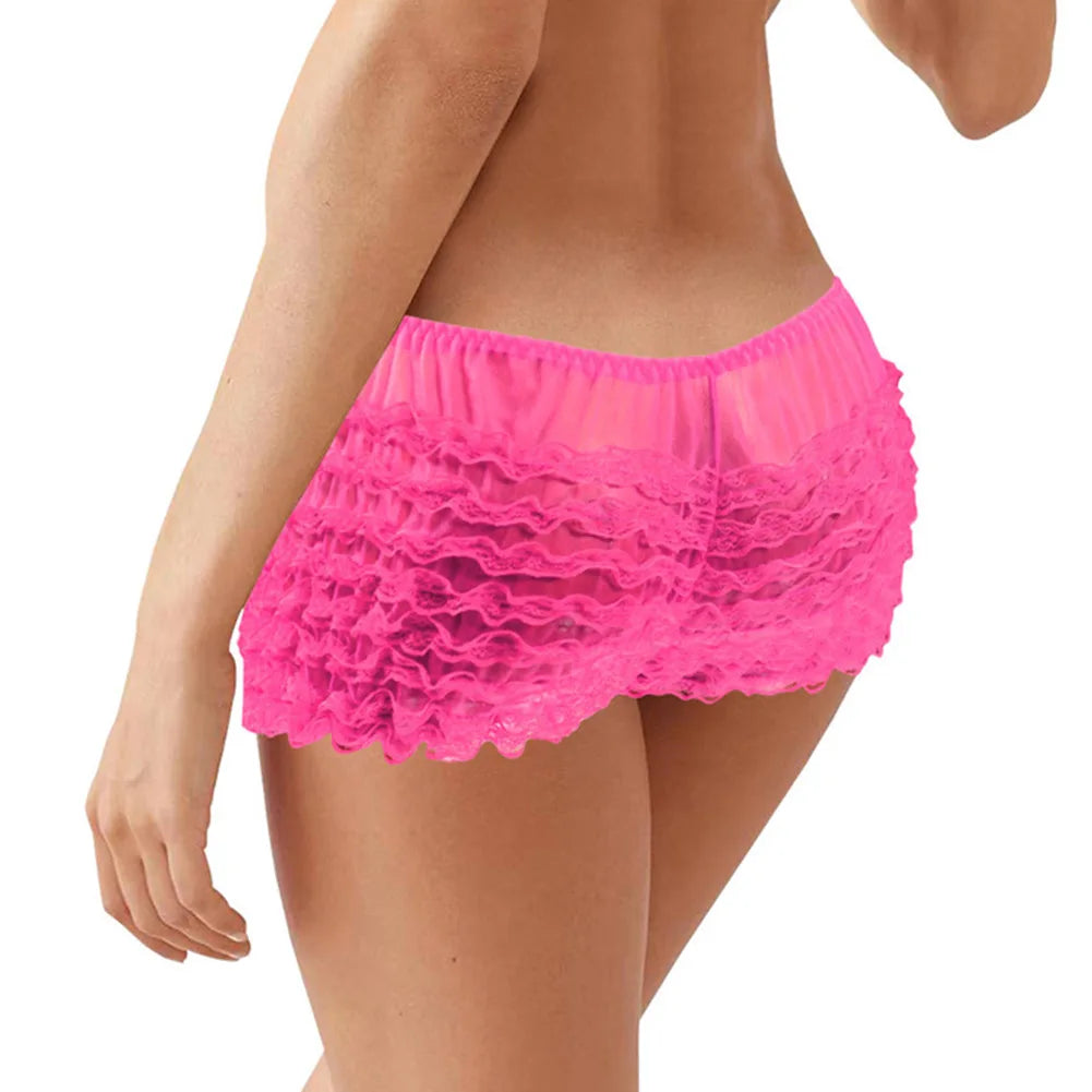 Fashion Mens Sissy Pouch Underwear Sexy Lace Briefs Knickers Shorts Underpants Male Low Rise Erotic Panties Boxers Cake Pants luvshop24