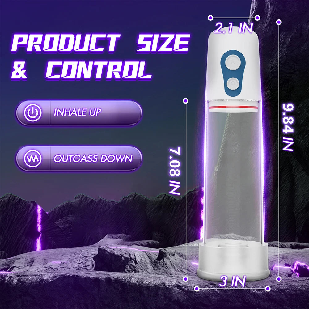2 in 1 Electric Male Masturbator Penis Pump Automatic Male Masturbator Penis Enlargement Dick Pump Sexual Performance Erection luvshop24