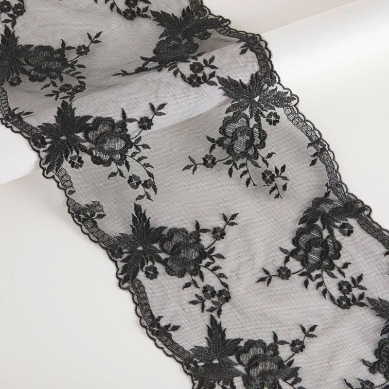 1 Yard Underwear Women Lace Fabric For Bra Dress Craft Trim Sewing Accessories Lace Tulle Embroidered Mesh Lace Drop Shipping luvshop24