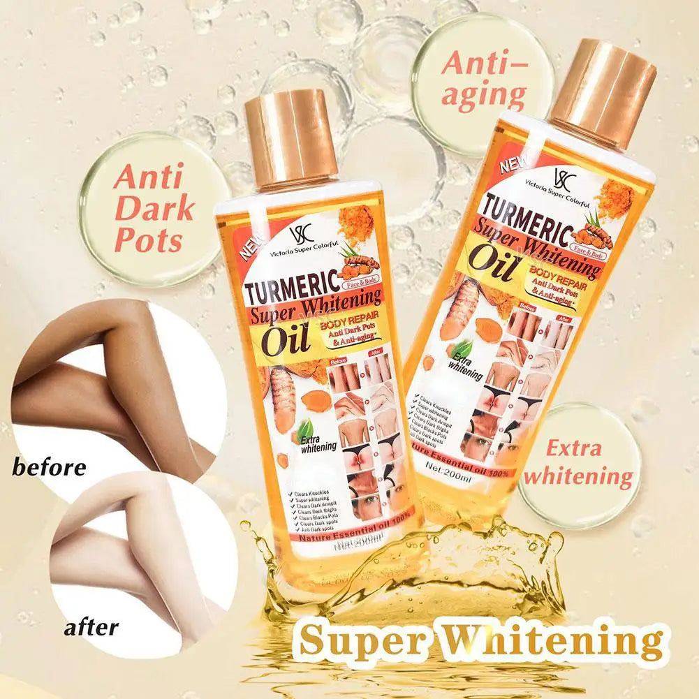 Turmeric Essential Oil Facial Body Massage oil Moisturizing Diffuser Aromatherapy Brightening Smoothing Body Face Skin Care 200m luvshop24
