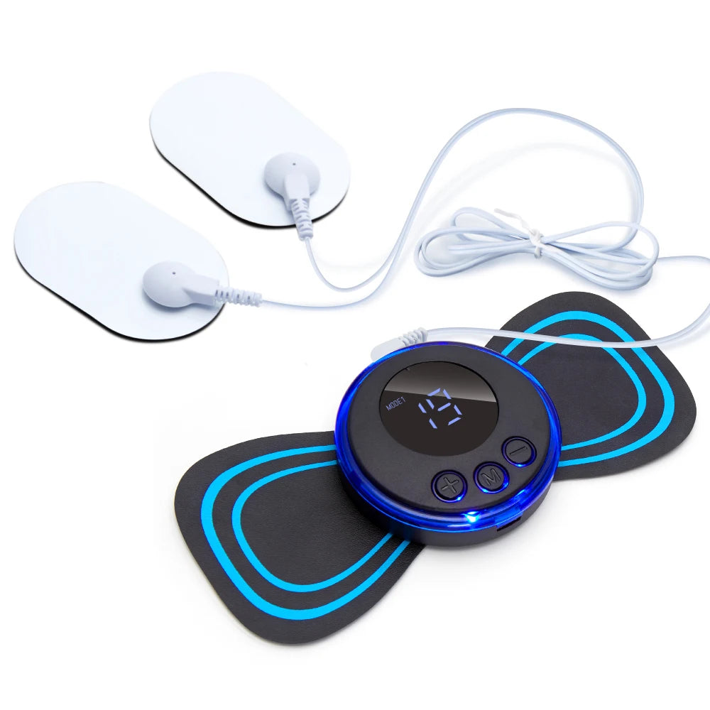 EMS Neck Massager Electric Muscle Stimulator Cervical Sticker Massage Patch Low Frequency Pulse Masajeador Pads Body Pain Relief luvshop24