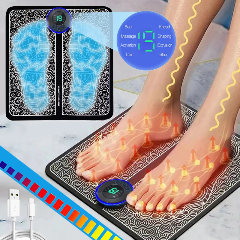 Electric Foot Massager Pad Muscle Massage Relaxation Trainer For Massage Fitness Outdoor Sport Home Family Relax luvshop24
