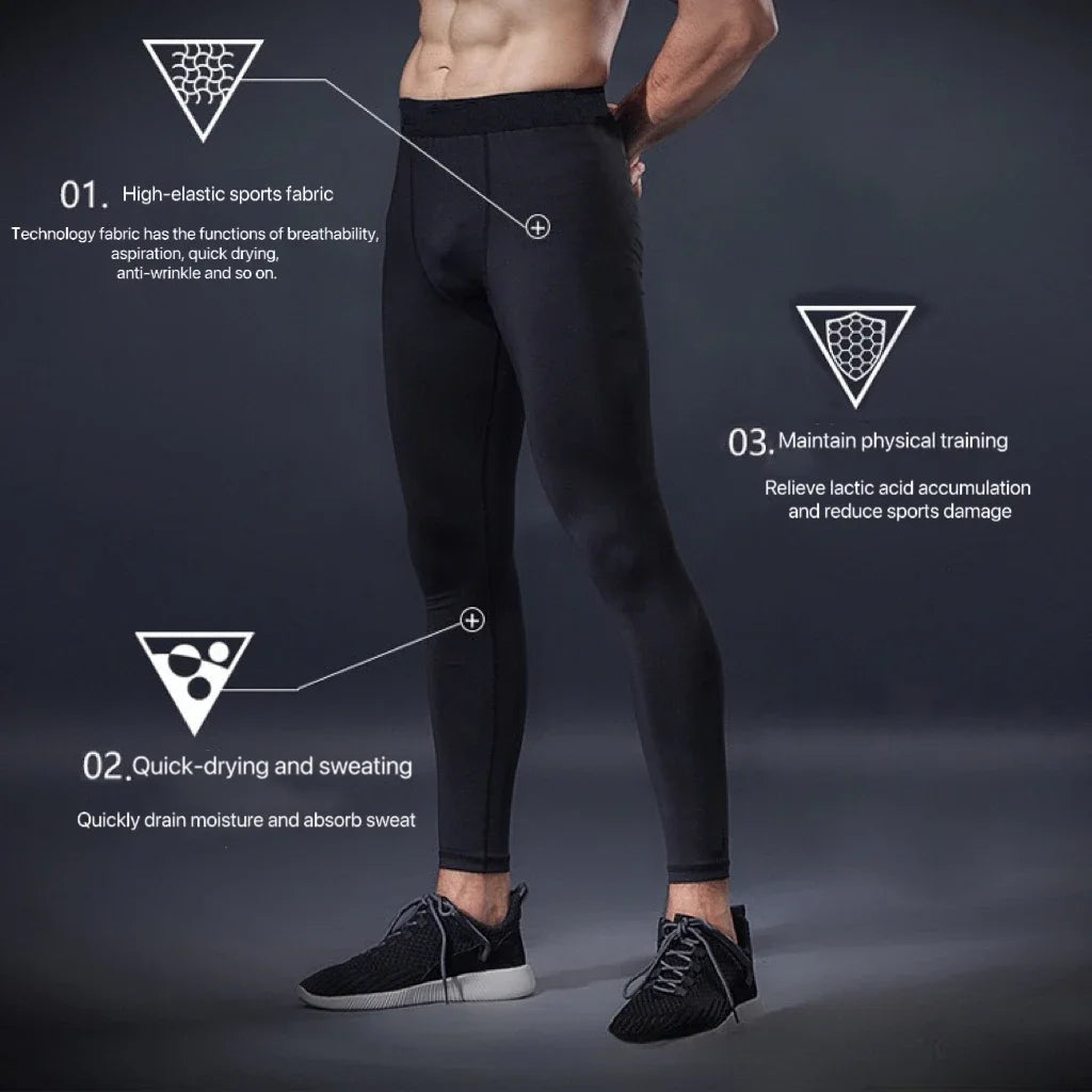 1pcs Men Long-sleeved Thermal Underwear Male Tight Fitting Fast Dry Elastic Fitness Suit Set Man Autumn Winter Sprots Wear luvshop24