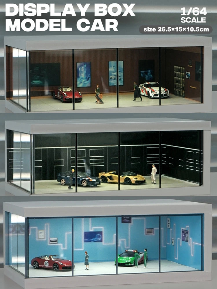 1/64 Garage scene Model Scene with Light Version Simulation Model Scene Decoration Collect (Excluding dolls and car models) luvshop24