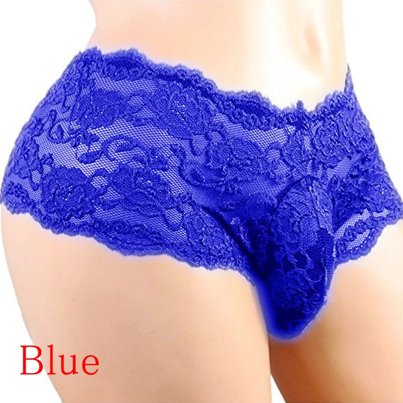 Men's Underwear Sexy Lingerie Sexy Panties Plus Siz Lace Sissy Male Breathable Jockstrap Briefs G-String Thongs Porno Underpants luvshop24