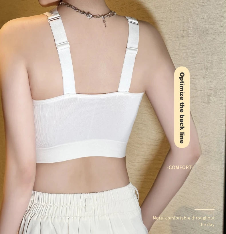 1pcs Lace Sexy Bra No Steel Ring Comfortable Full Cup Large Size Bra Vest Bra One Gather Anti Sagging Underwear luvshop24