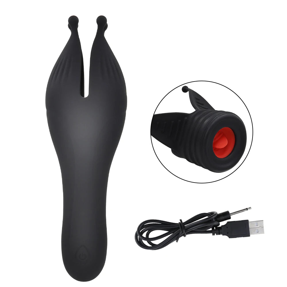 Glans Trainer for Men Powerful Vibrating Penis G Spot Masturbator Soft Fingertip Prolong Endurance Massage Vibrator Erotic Toys luvshop24