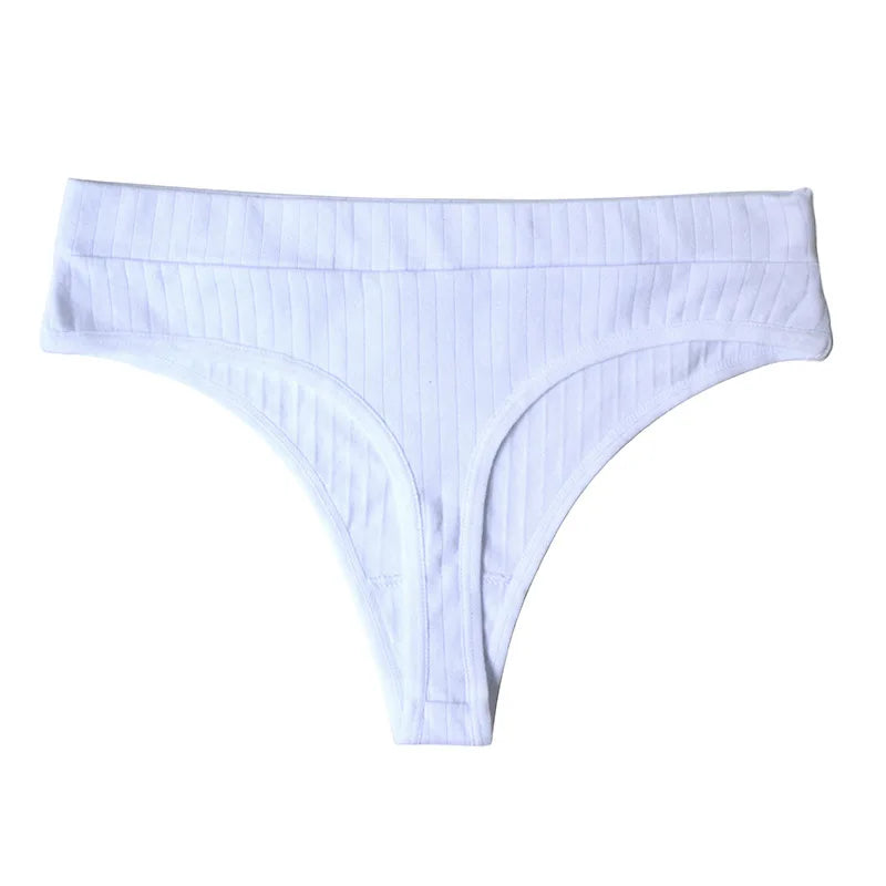 3pcs Cotton Women's Thong Panties Breathable Low Waist Seamless Underwear Sexy Female Lady Comfortable Solid Color G-String luvshop24