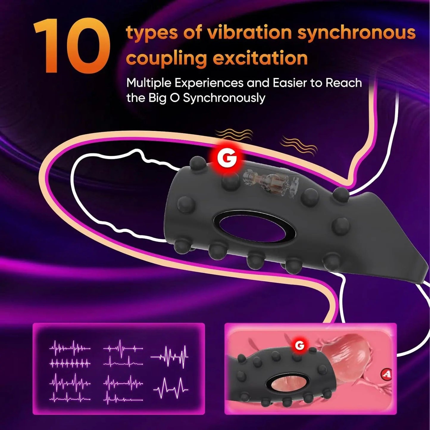 Vibrating Penis Sleeve Cock Ring G Spot Stimulate Sex Toys for Men Women Penis Ring Vibrator Delay Ejaculation Adult Sex Toys luvshop24