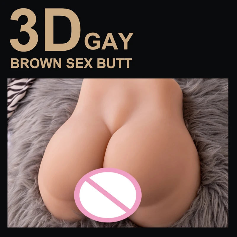 RENHEYUOU Sex Toys Lifelike Woman Ass Artificial Vagina Anal 2 Holes Male Masturbation Insertable Pussy Torso Ass Sex Dolls luvshop24