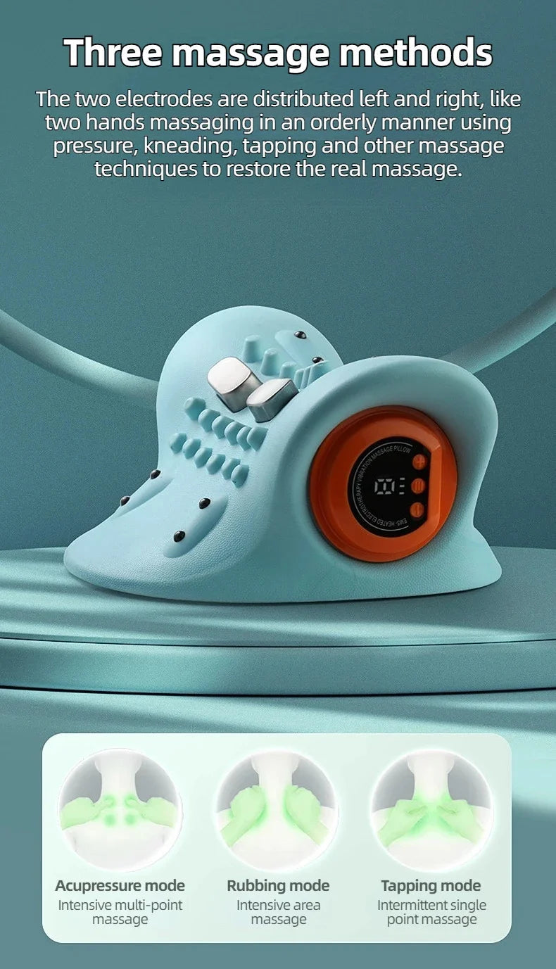 Electric Neck Massager USB Infrared Heating Airbag Neck Traction Vibration Shoulder Cervical Spine Shoulder Support Relax luvshop24