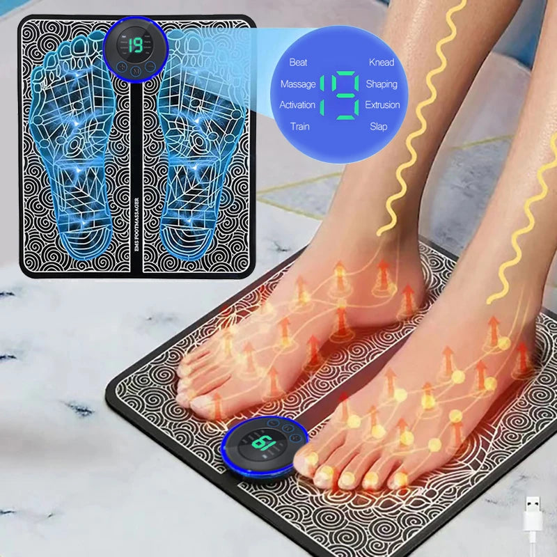 Electric Foot Massager Pad Muscle Massage Relaxation Trainer For Massage Fitness Outdoor Sport Home Family Relax luvshop24