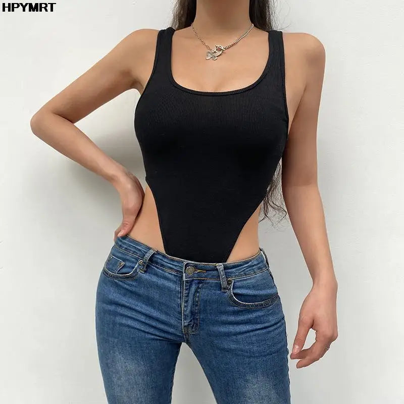 2022 Sexy Fashion for Women New Summer Casual Tank Top Black halter neck short sports bodysuit Female Clothing Tops Clothing luvshop24