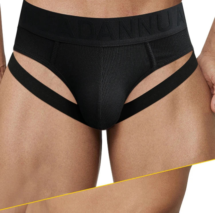 CMENIN Sexy Leg Strap Mens Sports Fitness Briefs Male Underwear Gays Slip Bikini Jockstrap Underpants Cotton Homme Bikini Briefs luvshop24