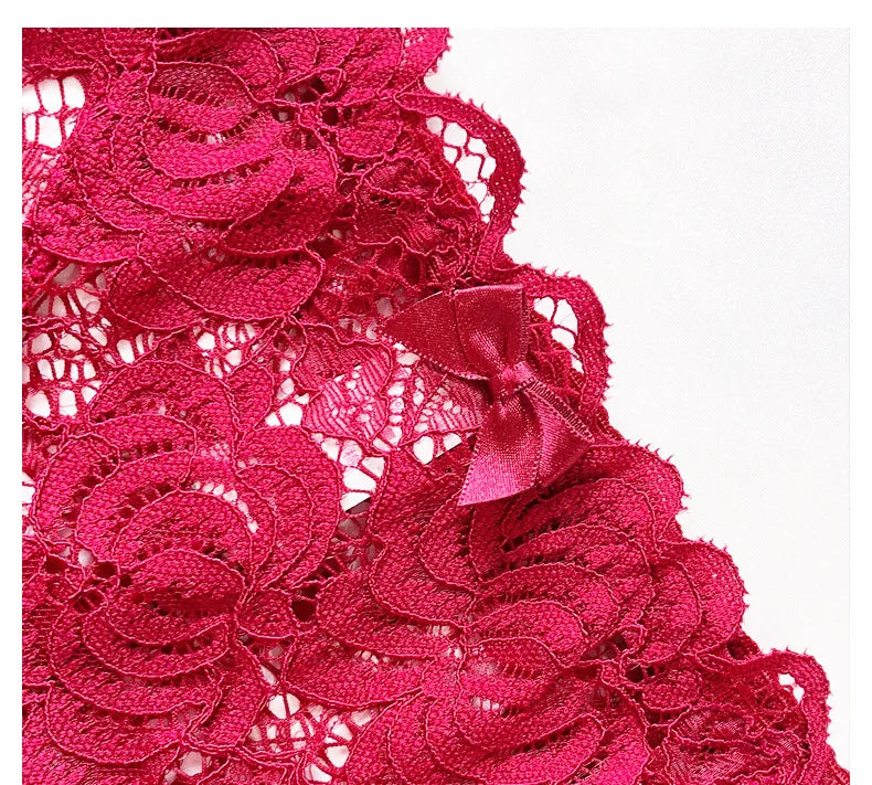 Sexy Lace Underwear Women Ultra-thin Transparent Lace Oversized Panties Female Underwear with Buttocks Low Waist Triangle Bottom luvshop24