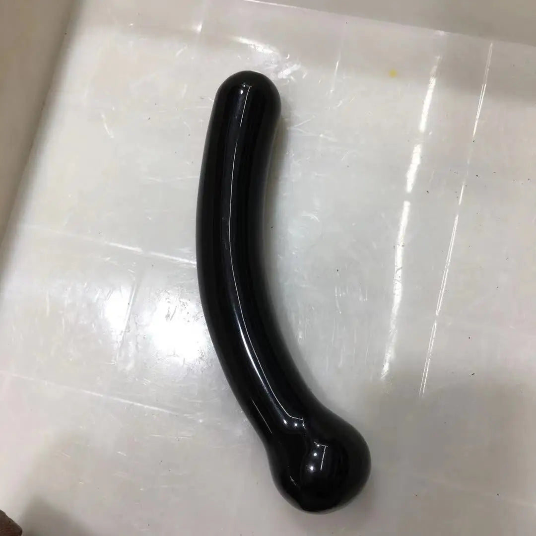 18cm Black Obsidian Yoni Massage Wand Magic Crystal Face Care Pleasure Stick For Women Body Massage Kegel Exercise Hearth Care luvshop24