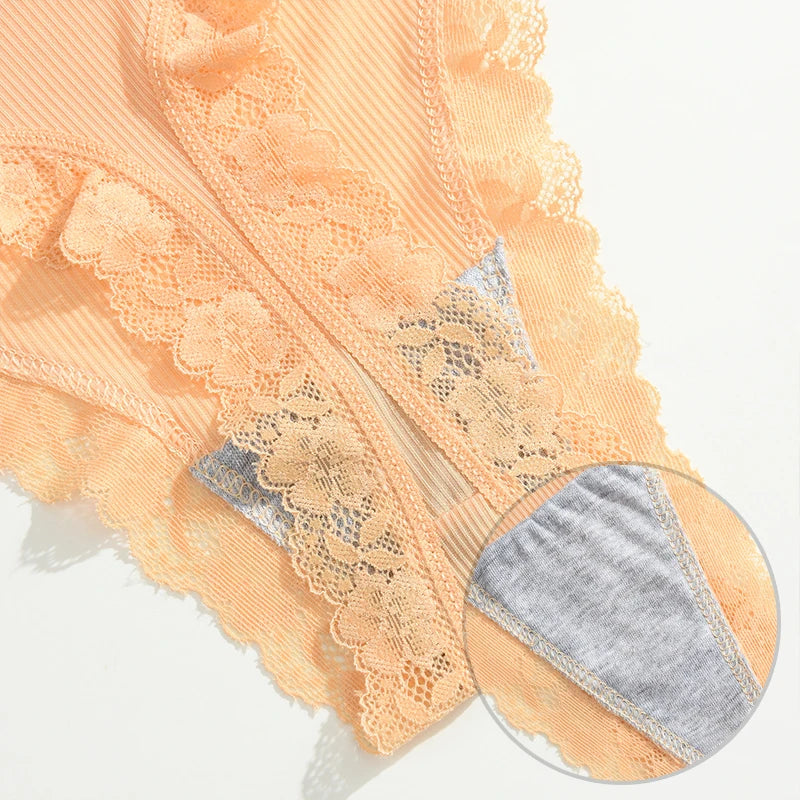 6PCS/Set Sexy Lace Panties for Women Low Waist G-String Underwear Ladies Sexy T-Back Bikini Female Breathable Lingerie Plus Size luvshop24