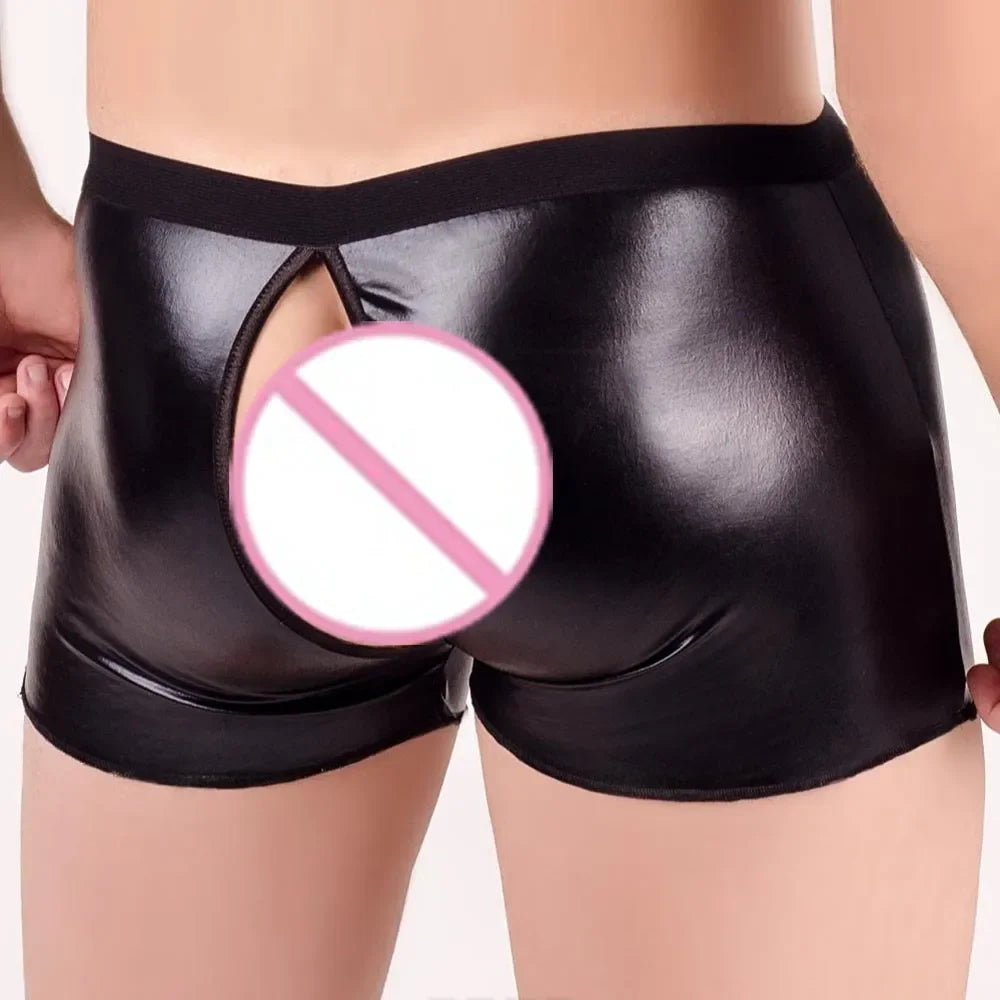 Sexy Men Boxer Shorts Removable Open Fashion Hot Gay Male Erotic Pants luvshop24