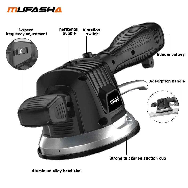 16.8V Tile Wibration Machine Wall Floor Automatic Tiles Leveling Tool Ceramic Tile Suction Cup Vibration Vibrator luvshop24