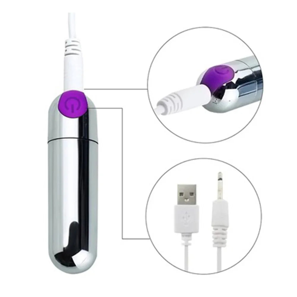 USB Chargeable Bullet Vibrator Woman Powerful Clitoris Stimulator G Spot Vagina Massager Mini Vibratoring Egg Female Masturbator luvshop24
