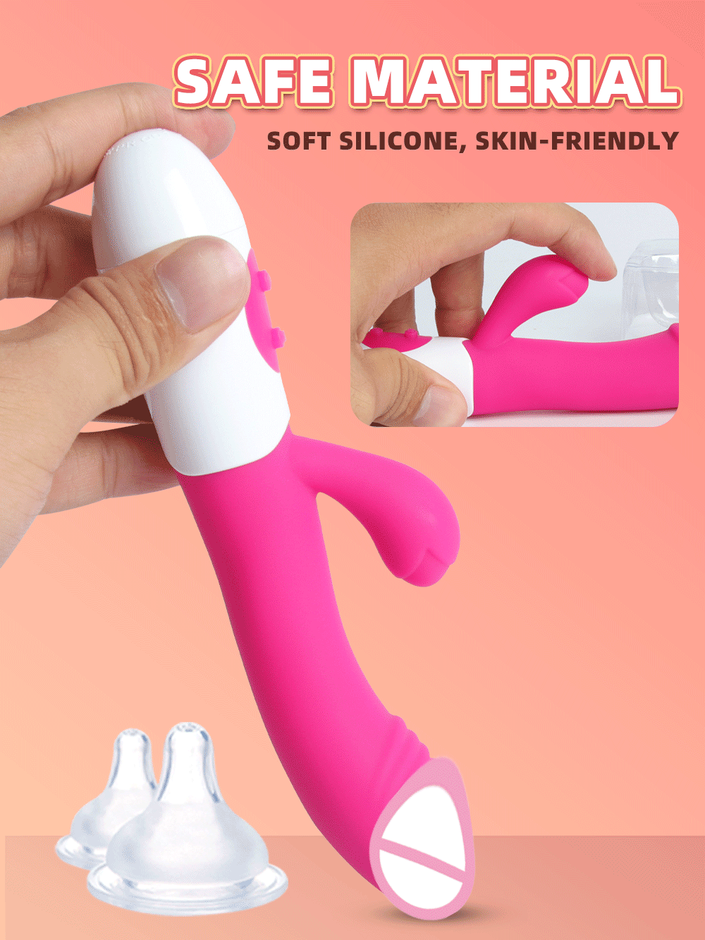 Powerful Rabbit Vibrator Dildo Dual Vibration G Spot Clitoris Stimulation Masturbators Vaginal Massager Adult For Women Sex Toys luvshop24