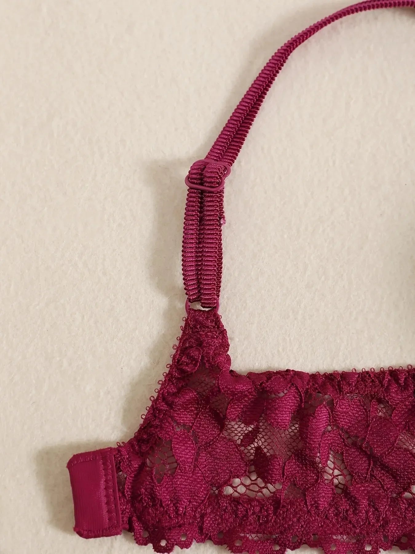 1 Set Elegant Erotic Lace Embroidery Breathable Fabric Lingeries : Push-Up Bra, Low Waist Sheer Panty - Ultimate Valentine's Day luvshop24