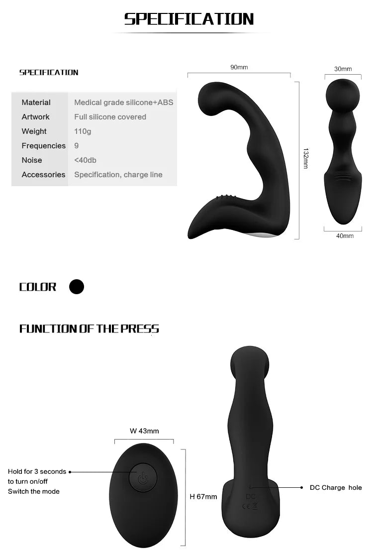 Anal Vibrator Sex Toys For Men/Women Anal Plugs Dildo Vagina Pussy Remote Control Prostate Massager Adult Sex Toys For Men luvshop24